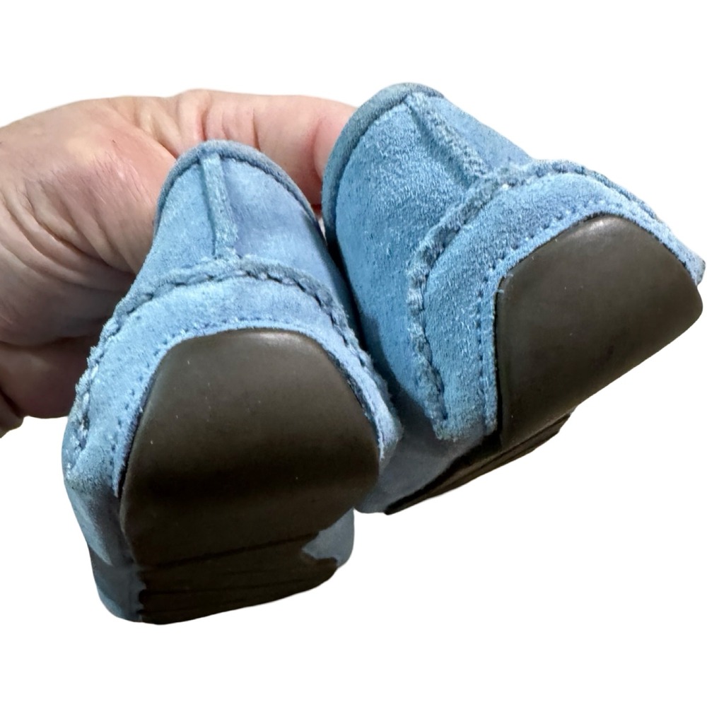 Patricia Green Driving Loafers Womens 8.5M Light Blue Excellent‎ Suede Moccasins - Picture 3 of 7